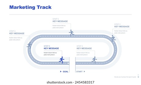 Flat business infographic diagram vector slide presentation template