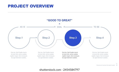 Flat business infographic diagram vector slide presentation template
