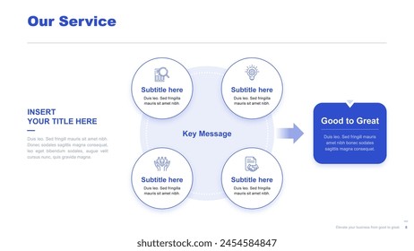 Flat business infographic diagram vector slide presentation template