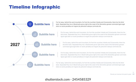 Flat business infographic diagram vector slide presentation template