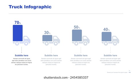 Flat business infographic diagram vector slide presentation template