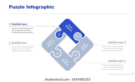 Flat business infographic diagram vector slide presentation template