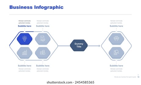 Flat business infographic diagram vector slide presentation template