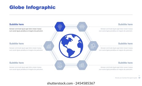 Flat business infographic diagram vector slide presentation template