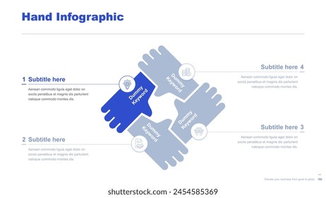 Flat business infographic diagram vector slide presentation template