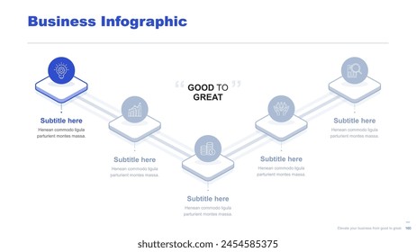 Flat business infographic diagram vector slide presentation template