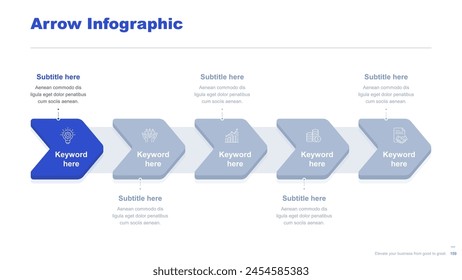 Flat business infographic diagram vector slide presentation template