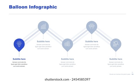 Flat business infographic diagram vector slide presentation template