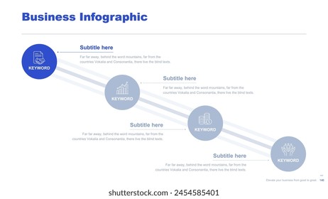 Flat business infographic diagram vector slide presentation template