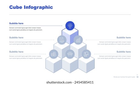 Flat business infographic diagram vector slide presentation template