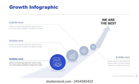 Flat business infographic diagram vector slide presentation template