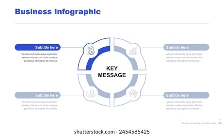 Flat business infographic diagram vector slide presentation template