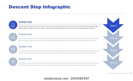 Flat business infographic diagram vector slide presentation template