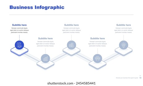 Flat business infographic diagram vector slide presentation template