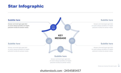 Flat business infographic diagram vector slide presentation template