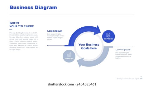 Flat business infographic diagram vector slide presentation template