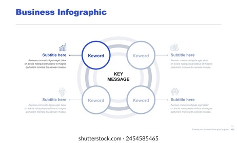 Flat business infographic diagram vector slide presentation template