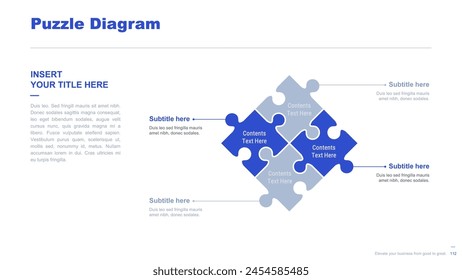 Flat business infographic diagram vector slide presentation template