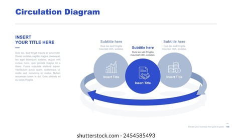 Flat business infographic diagram vector slide presentation template