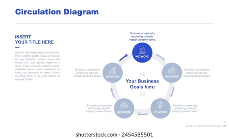 Flat business infographic diagram vector slide presentation template