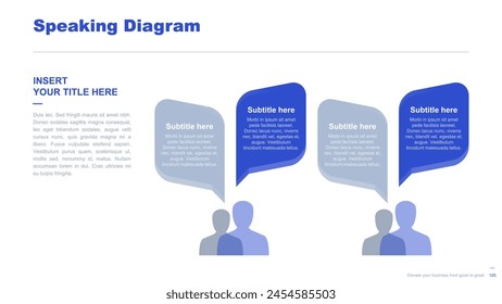 Diagrama de infografía de negocios plano Vector presentación de diapositivas Plantilla