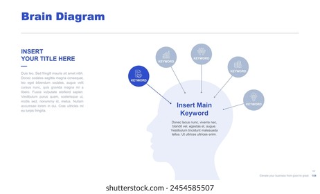 Flat business infographic diagram vector slide presentation template