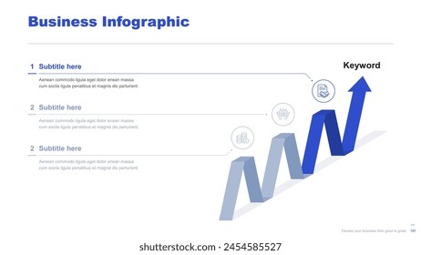 Flat business infographic diagram vector slide presentation template