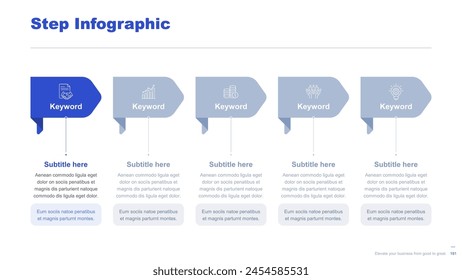 Flat business infographic diagram vector slide presentation template