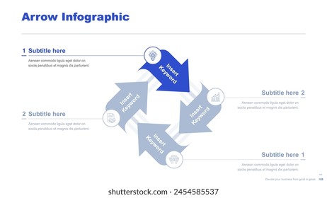 Flat business infographic diagram vector slide presentation template