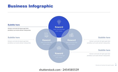 Flat business infographic diagram vector slide presentation template