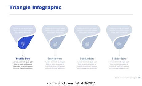 Flat business infographic diagram vector slide presentation template