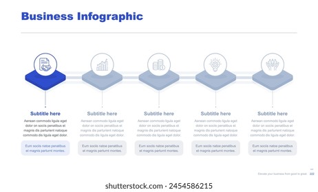 Flat business infographic diagram vector slide presentation template