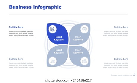 Flat business infographic diagram vector slide presentation template