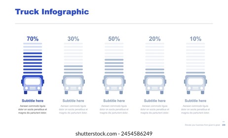Flat business infographic diagram vector slide presentation template
