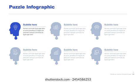 Flat business infographic diagram vector slide presentation template