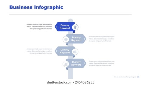 Flat business infographic diagram vector slide presentation template