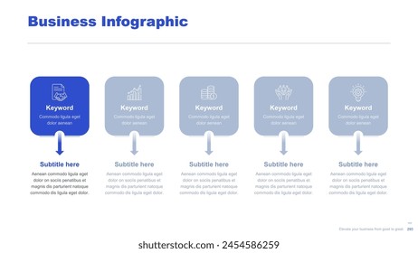 Flat business infographic diagram vector slide presentation template