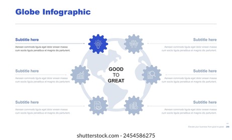 Flat business infographic diagram vector slide presentation template