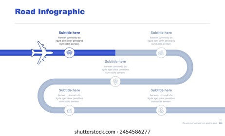 Flat business infographic diagram vector slide presentation template