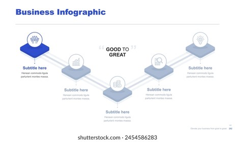 Flat business infographic diagram vector slide presentation template