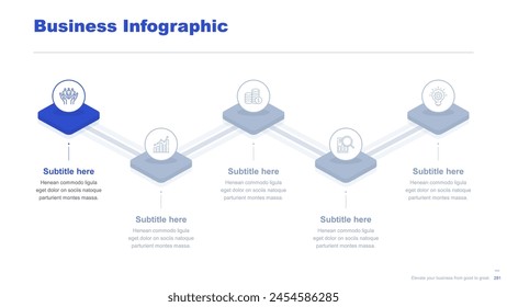 Flat business infographic diagram vector slide presentation template