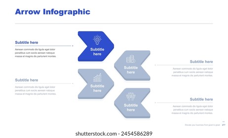 Flat business infographic diagram vector slide presentation template