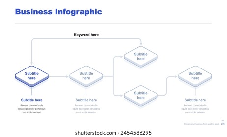 Flat business infographic diagram vector slide presentation template