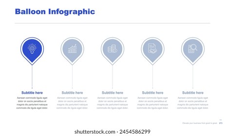 Flat business infographic diagram vector slide presentation template