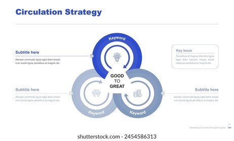 Flat business infographic diagram vector slide presentation template