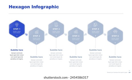 Flat business infographic diagram vector slide presentation template