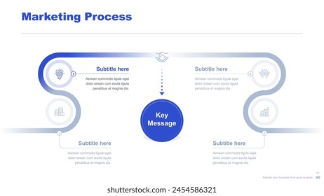 Flat business infographic diagram vector slide presentation template