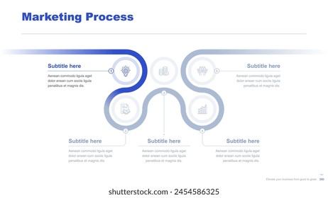 Flat business infographic diagram vector slide presentation template