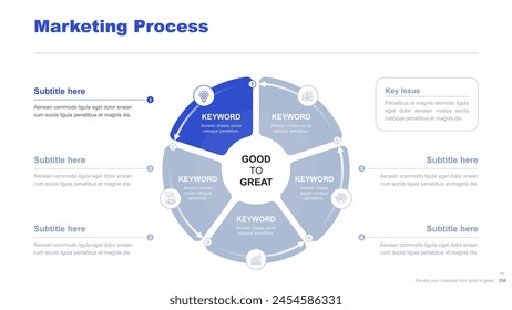 Flat business infographic diagram vector slide presentation template