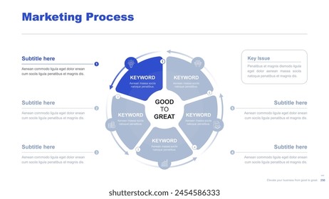 Flat business infographic diagram vector slide presentation template